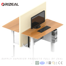 Face à face table d&#39;ordinateur debout électrique réglable en hauteur de table intelligente